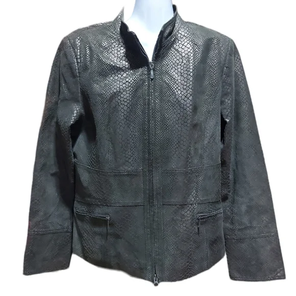Alfani Jackets Coats Alfani Womens Snake Pattern Leather